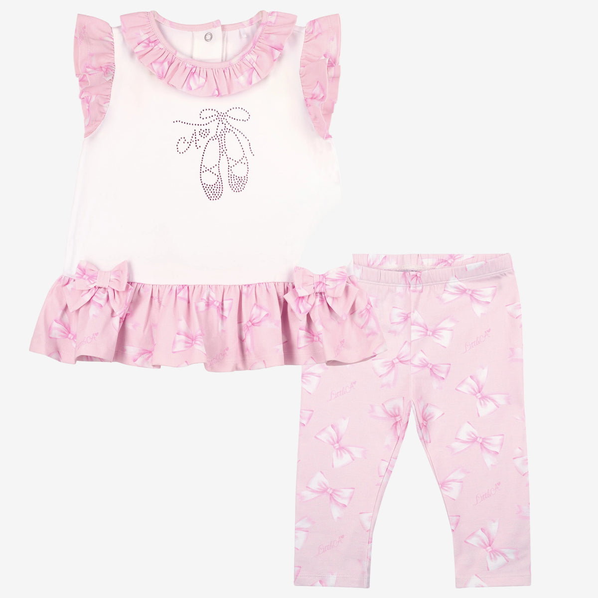 A Dee Oriana Bow Print Legging Set | Casa Childrenswear