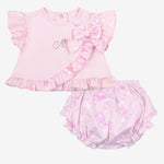 A Dee Ocean Bow Print Jam Pant Set | Casa Childrenswear