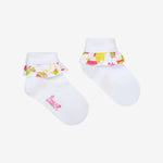 A Dee Poppy Fruit Print Frill Ankle Socks | Casa Childrenswear