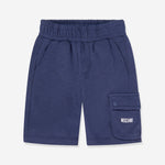 Moschino Boys 3 Bear White & Navy Cotton Short Set | Casa Childrenswear