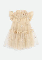 Marietta Multi Glitter Star Dress Gold