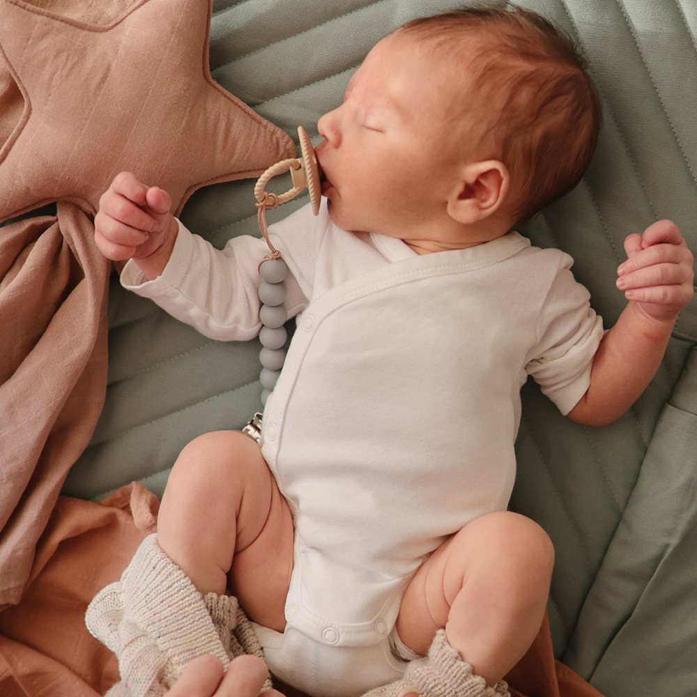 Mushie Pacifier Clips - Halo Stone | Casa Childrenswear
