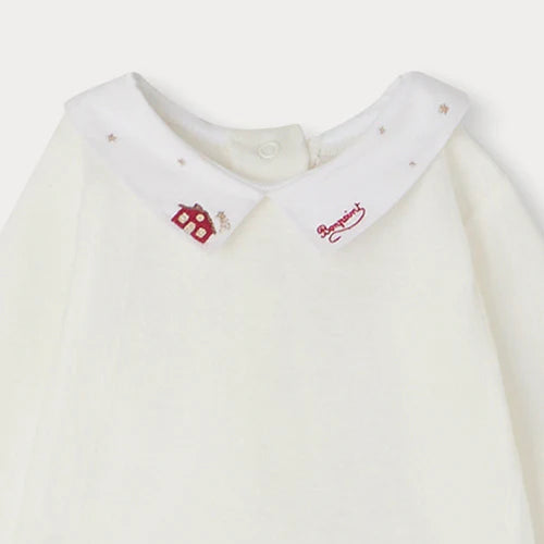 Bonpoint Christmas White Babygrow | Casa Childrenswear