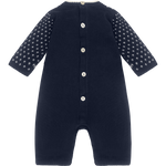 Emile et Rose Keane Navy Knitted Babygrow & Hat | Casa Childrenswear