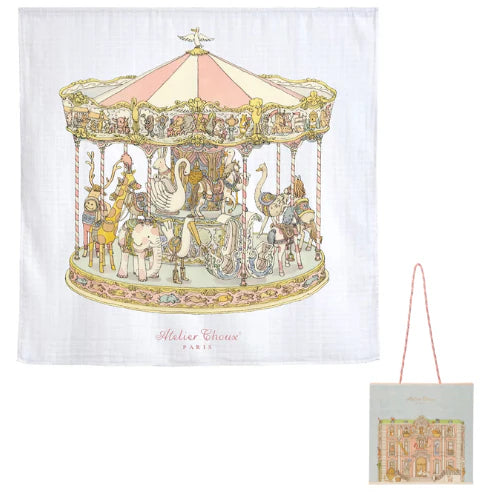 Blanket Carré - Carousel Pink