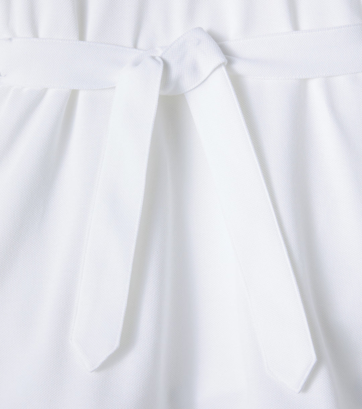 Girls White Dress with Check Collar