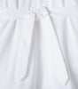 Girls White Dress with Check Collar