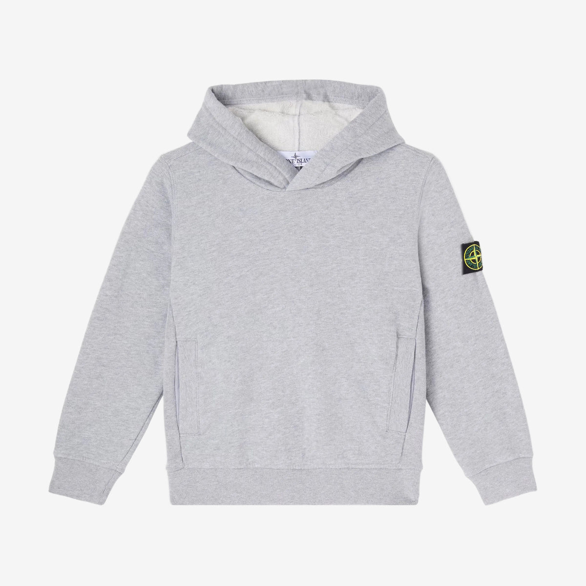 Stone Island Grey Logo Hoodie | Casa Childrenswear