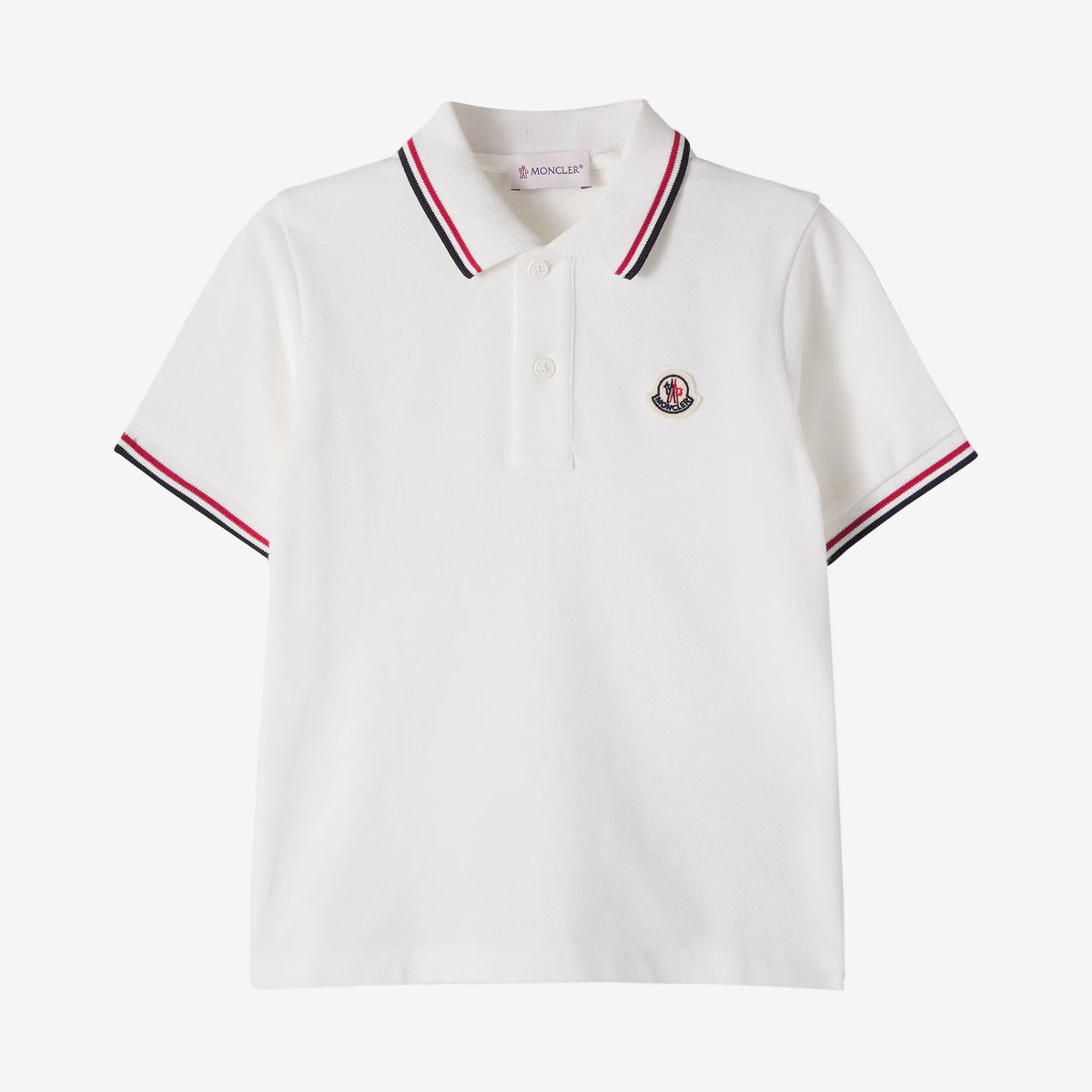 Moncler Enfant Boys White Short Sleeve Polo | Casa Childrenswear