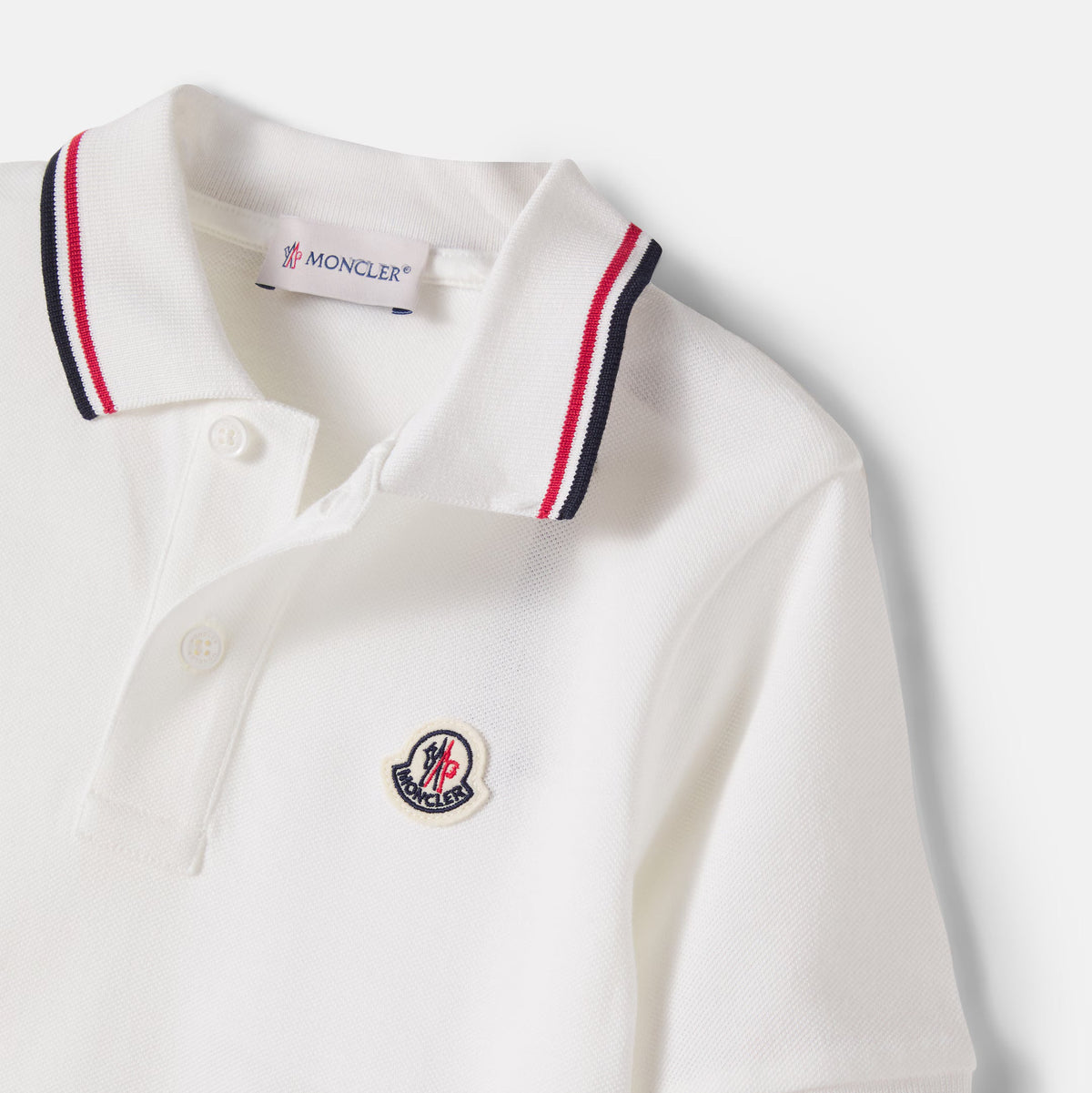 Moncler Enfant Boys White Short Sleeve Polo | Casa Childrenswear