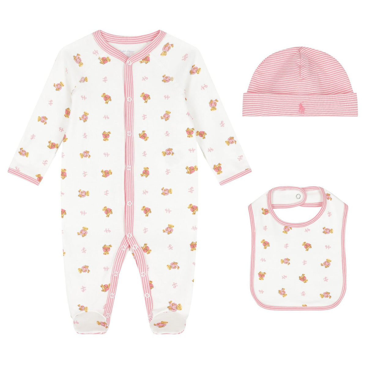 Polo Bear Three-Piece Gift Set Baby Girl