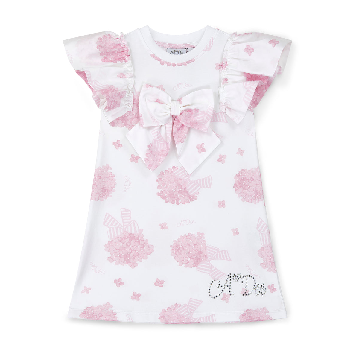Cali White Sweat Dress with Bow