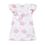 Cali White Sweat Dress with Bow
