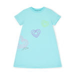 Evangeline Turquoise Heart T-Shirt Dress