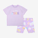 A Dee Sophia Ice Cream Print Cycling Short Set | Casa Childrenswear