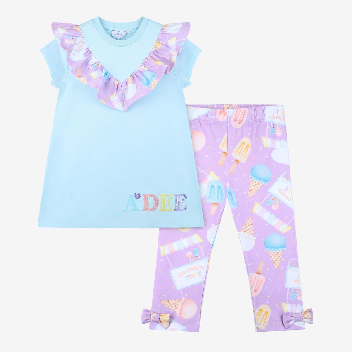 A Dee Scarlett Ice Cream Print Legging Set | Casa Childrenswear