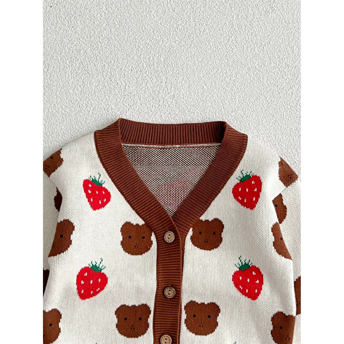 Bear & Strawberry Cardigan