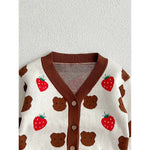 Bear & Strawberry Cardigan
