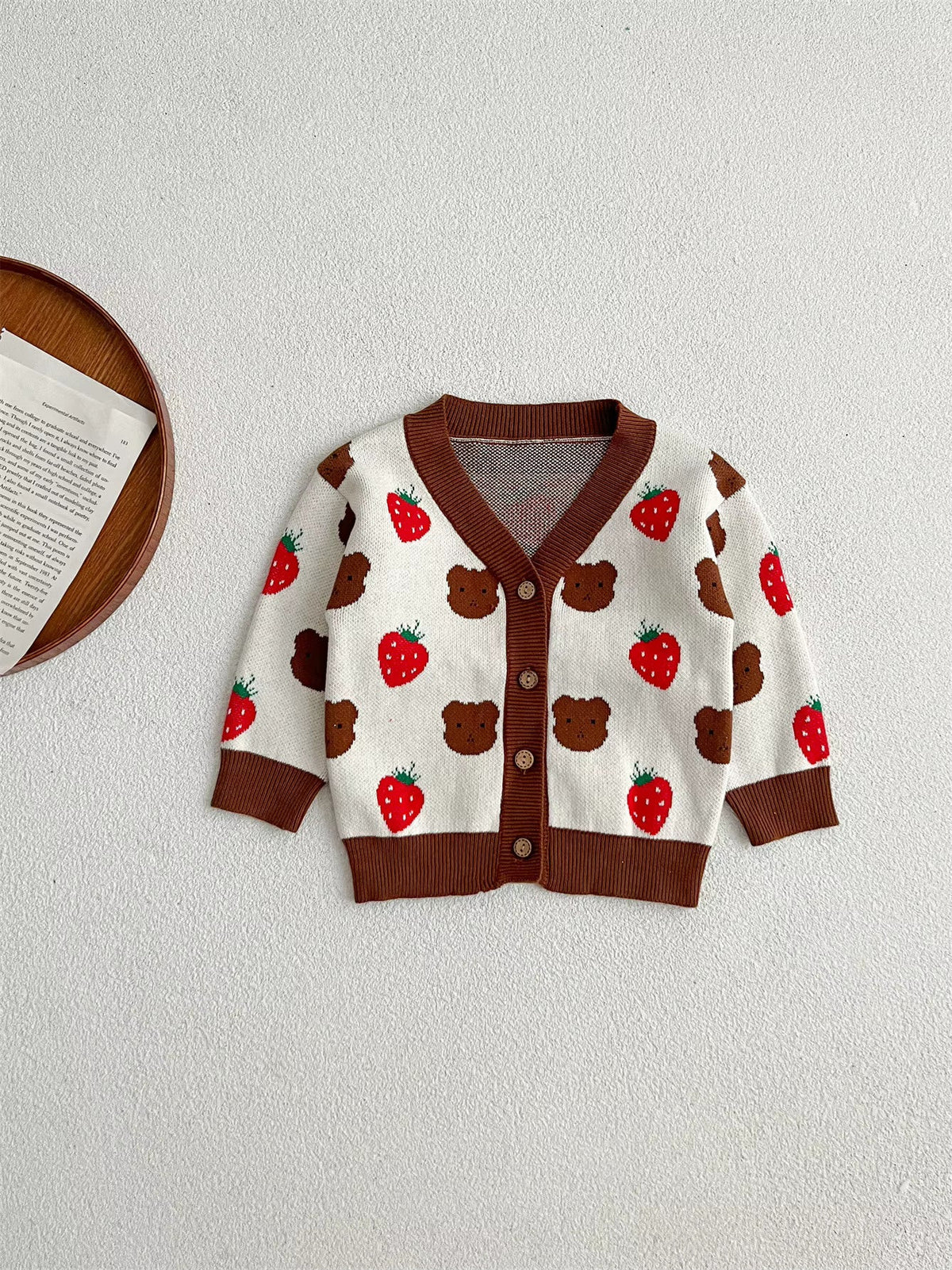 Bear & Strawberry Cardigan