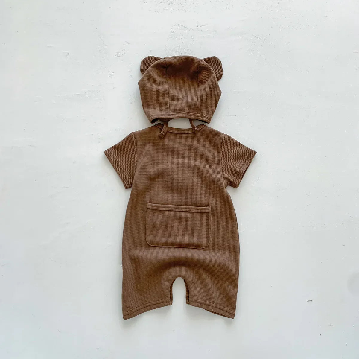 Cool Summer Brown Bear & Bonnet Hat Set
