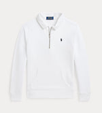 Half-Zip Collared Sweatshirt White