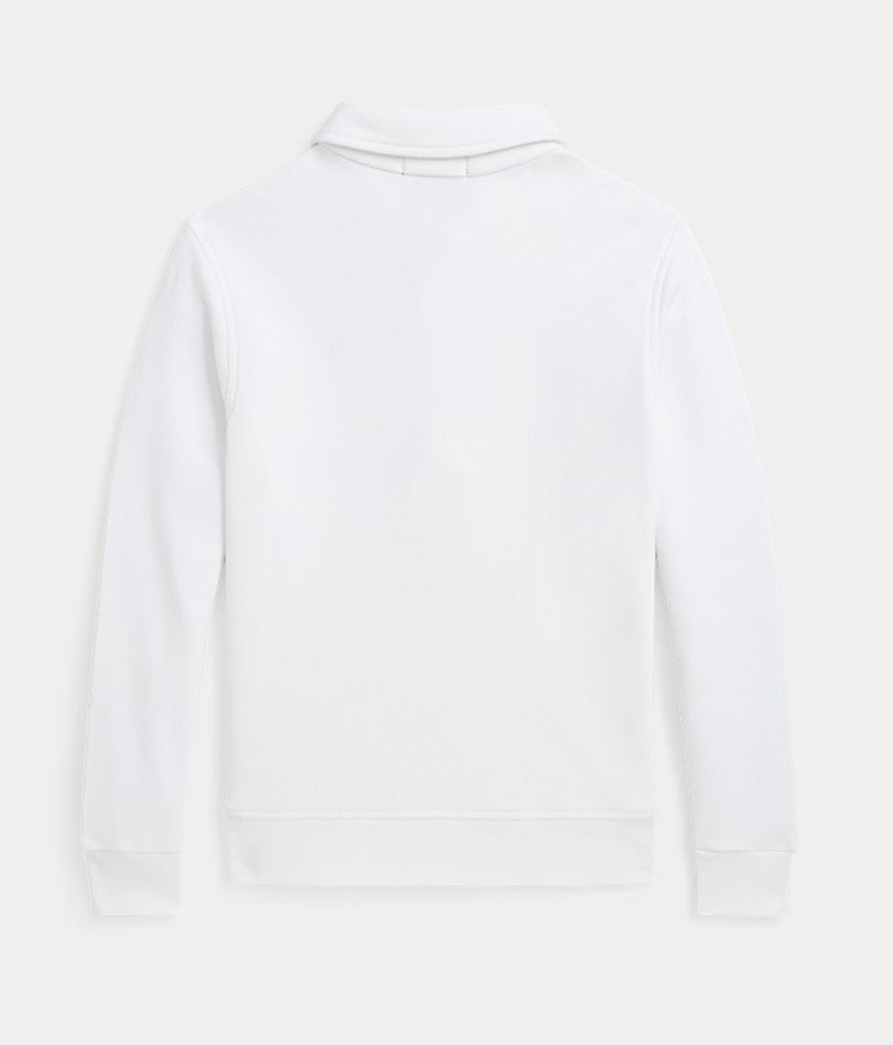 Half-Zip Collared Sweatshirt White