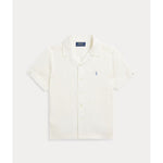 Linen Shirt Bowling Collar White