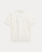 Linen Shirt Bowling Collar White