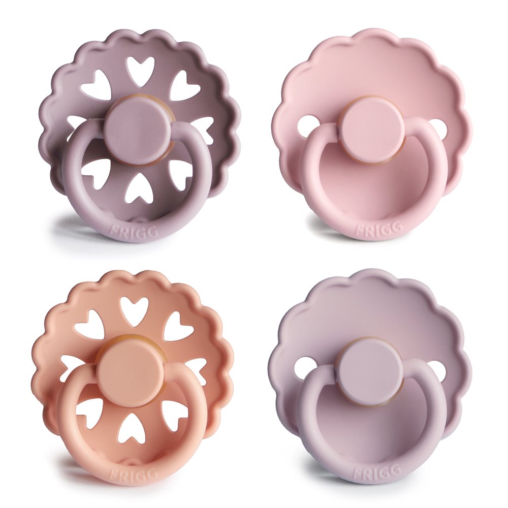 Frigg 4-Pack Pacifiers - Round Latex - Sunset Bliss - Size 2 | Casa Childrenswear