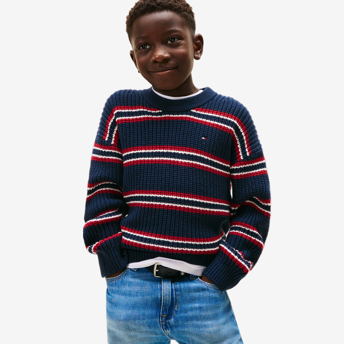 Blue Half Cardigan Sweater