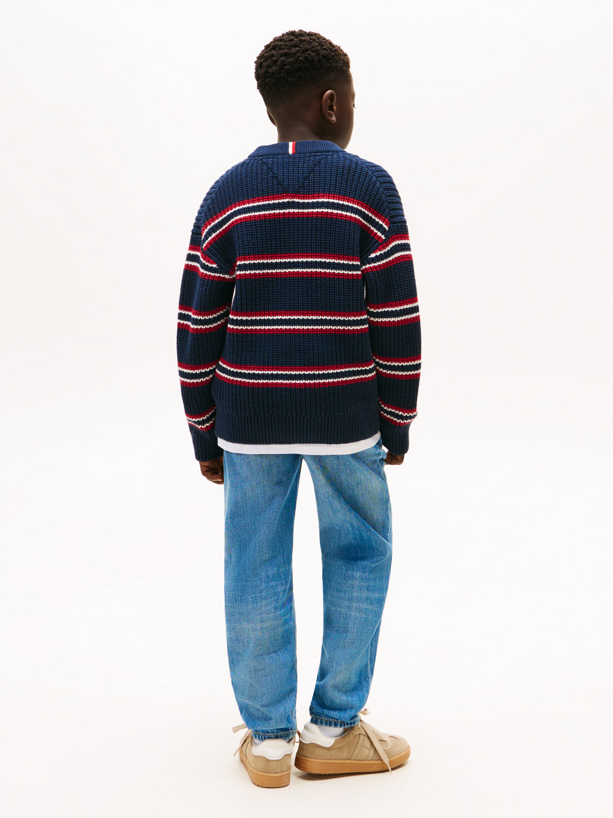 Blue Half Cardigan Sweater