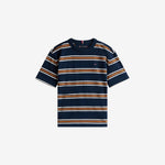 Black Cotton Striped T-Shirt