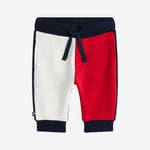 Tommy Hilfiger Baby Navy Red and White Colourblock Sweatpants | Casa Childrenswear