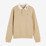 Tommy Hilfiger Boys Camel Rugby Sweatshirt - front view