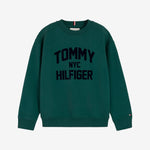 Tommy Hilfiger Boys Green Sweatshirt - front view