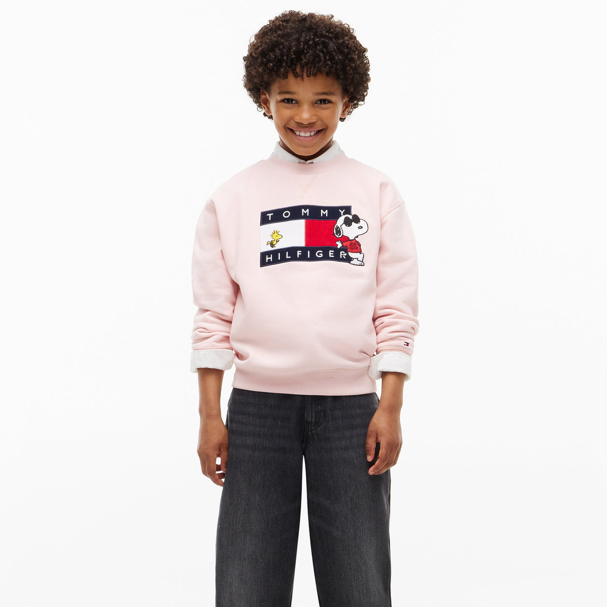 Tommy Hilfiger Baby Girls Pink Peanuts Crewneck - back view