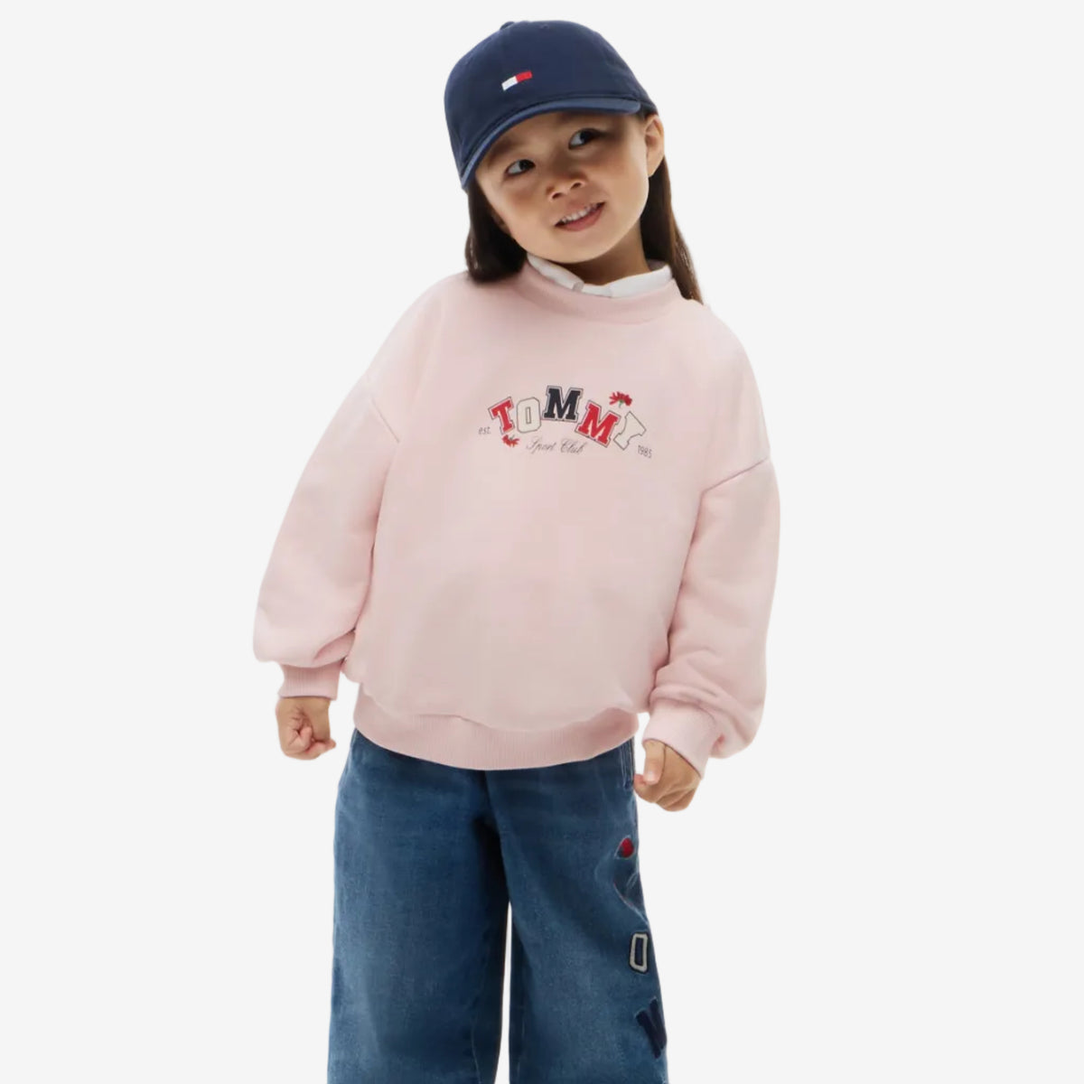 Tommy Hilfiger Baby Girls Pink Crewneck Sweatshirt - back view
