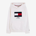 Tommy Hilfiger Boys Off White Flag Hoodie - front view