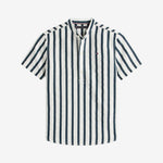 Tommy Hilfiger Boys Navy Stripe Linen Blend Shirt | Casa Childrenswear