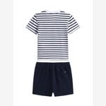 Tommy Hilfiger Baby Boys Navy Striped T-Shirt and Short Set | Casa Childrenswear