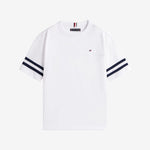 Tommy Hilfiger Boys White Varsity Stripes T-Shirt | Casa Childrenswear
