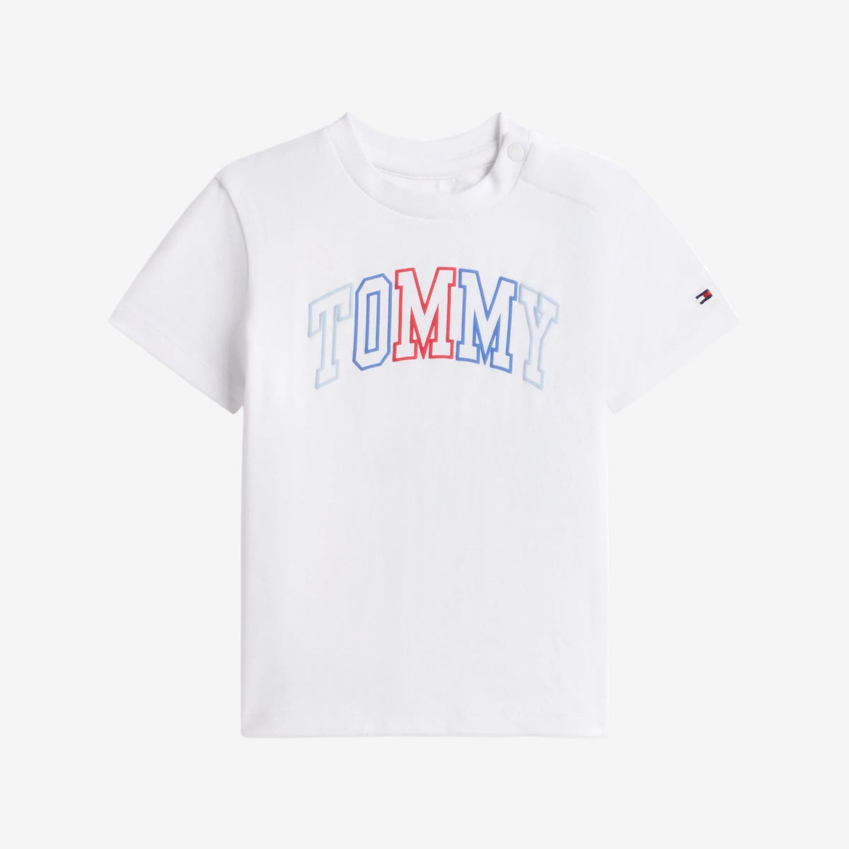 Tommy Hilfiger Baby White Outlined Tee | Casa Childrenswear