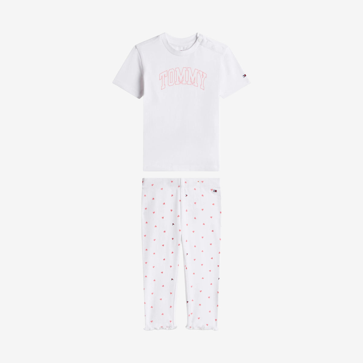 Tommy Hilfiger Baby Girls White T-Shirt and Legging Set | Casa Childrenswear