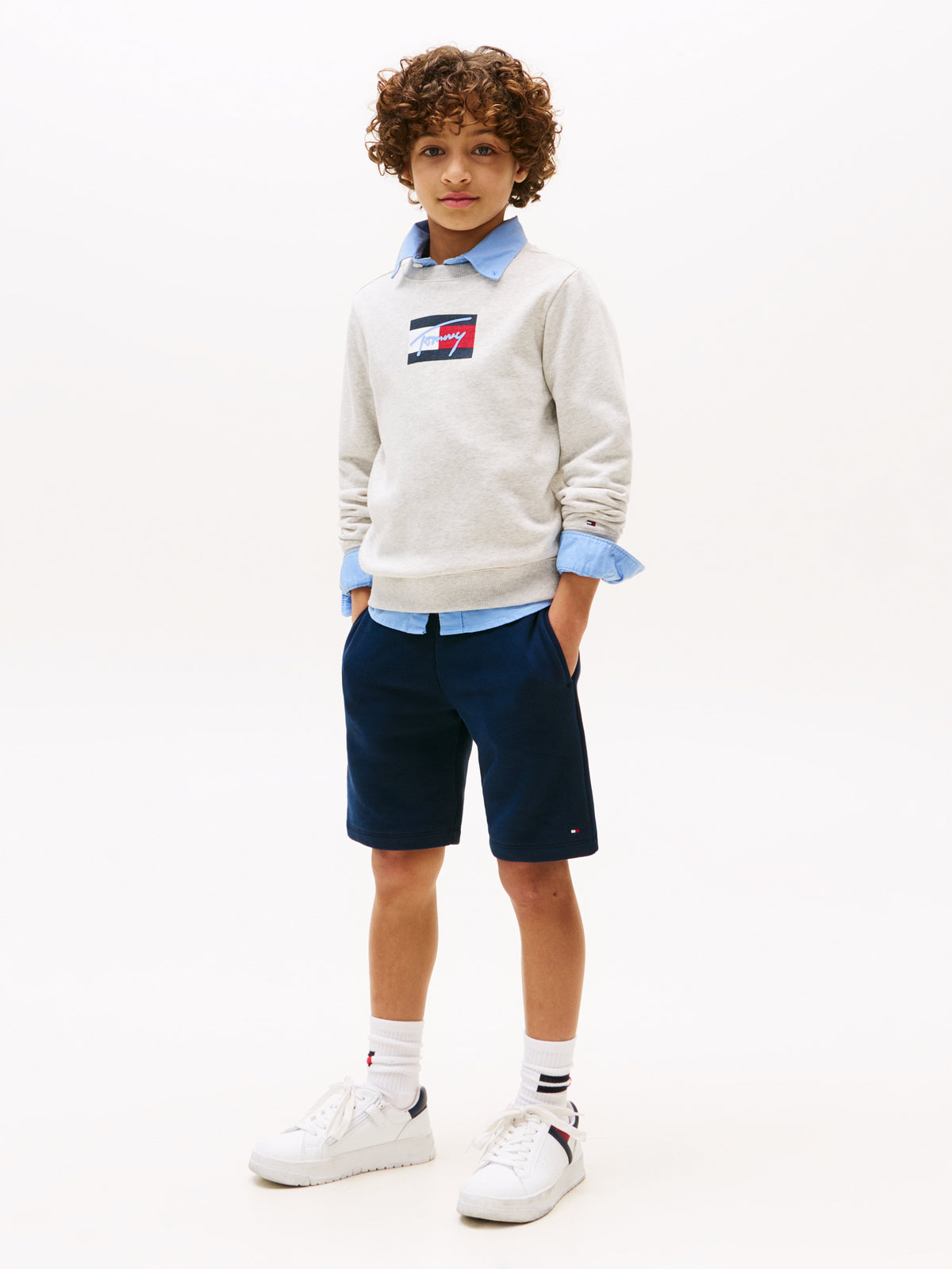 Grey Script Flag Sweatshirt