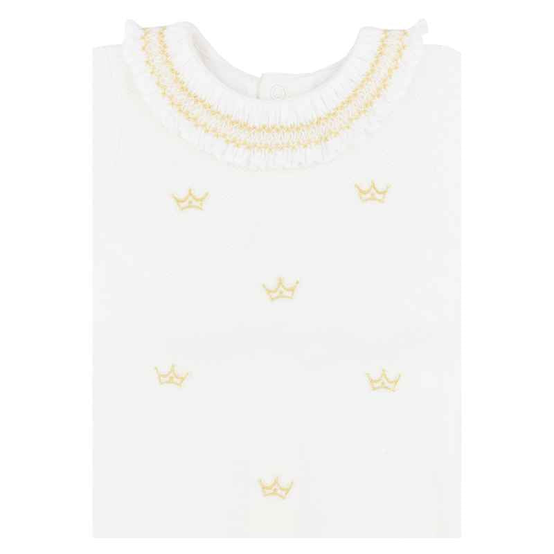 Footie Pima Cotton Little Prince Gold