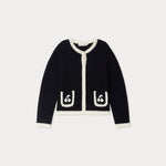 Bonpoint Navy Cherry Logo Cardigan | Casa Childrenswear