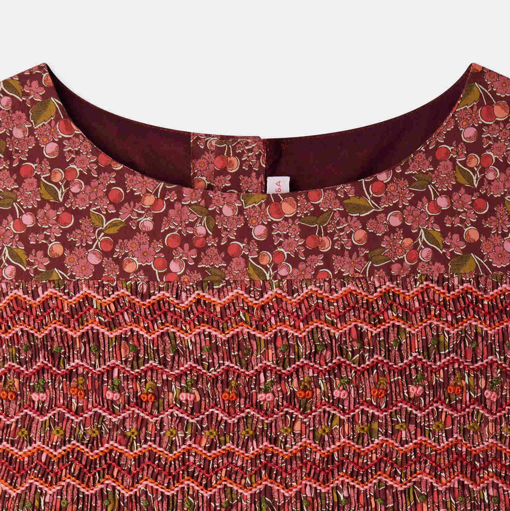 Cherry Print Smock Dress