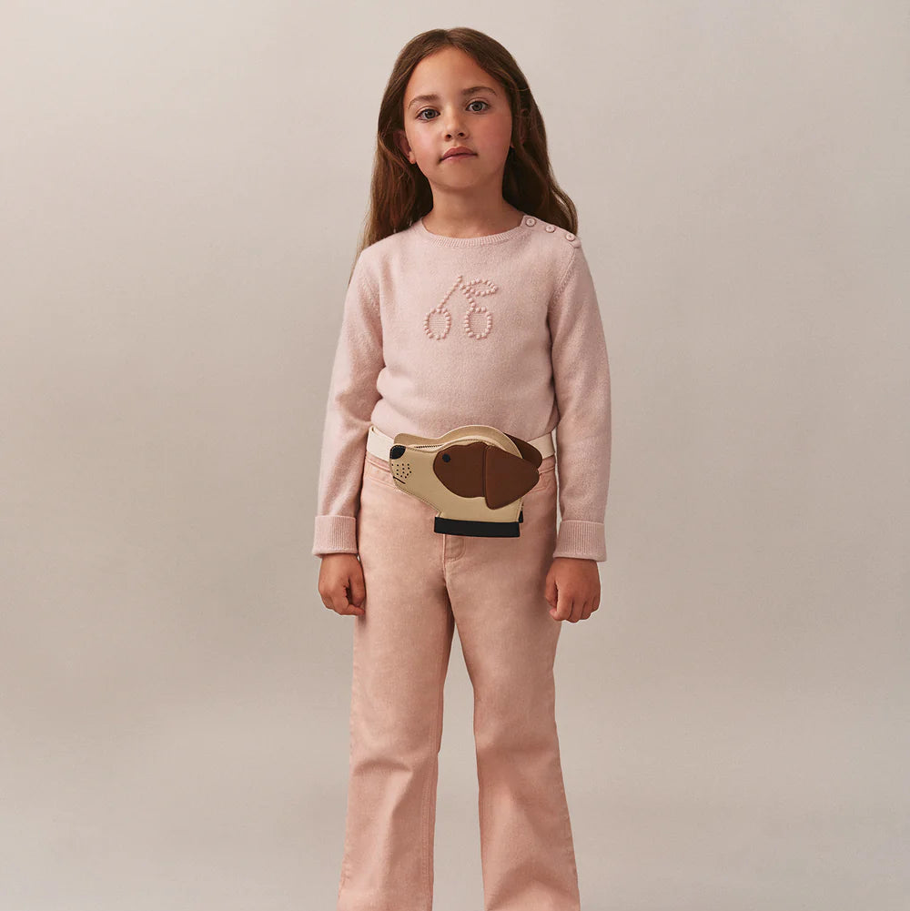 Bonpoint Light Pink Cherry Logo Jumper | Casa Childrenswear