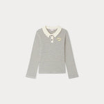 Bonpoint Navy Striped Badge Polo | Casa Childrenswear