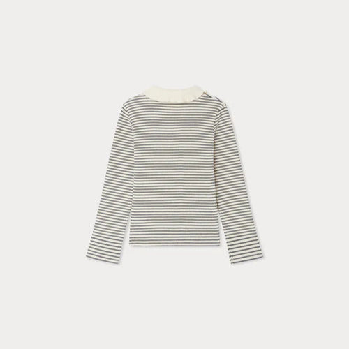 Bonpoint Navy Striped Badge Polo | Casa Childrenswear